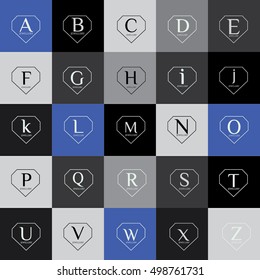 Letters of the alphabet  seamless vector pattern (texture, background)