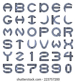 Letters of the alphabet set on white