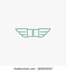 letters of the alphabet with wings logo