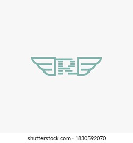 letters of the alphabet with wings logo