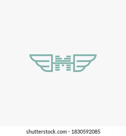 letters of the alphabet with wings logo