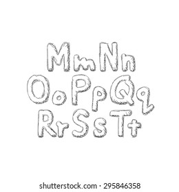  Letters of the alphabet written with pen 