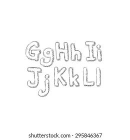  Letters of the alphabet written with pen 