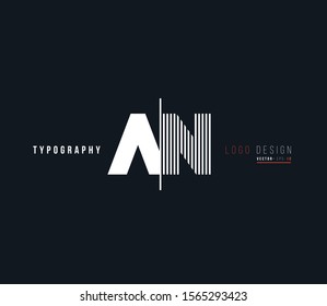 Letters A&N Joint logo icon vector for business card and corporate identity.
