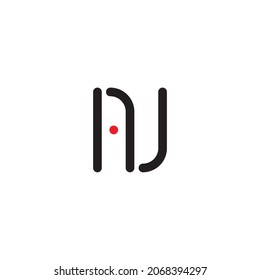 
letters A,N and U technology simple symbol logo vector