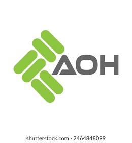 Letters AOH logo icon with business card vector template