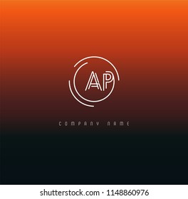 Letters A&P Joint logo icon vector element.
