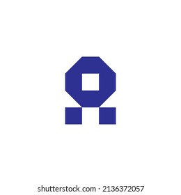 letters A,P and O simple symbol box vector logo