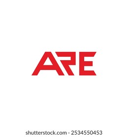 letters ape red geometric lines simple logo vector 