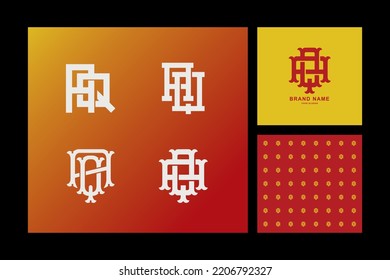 Letters AQ or QA monogram template logo initial, pattern design for clothing, apparel, brand