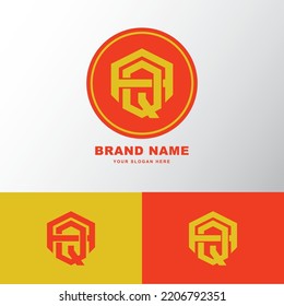 Letters AQ or QA monogram template logo initial for clothing, apparel, brand