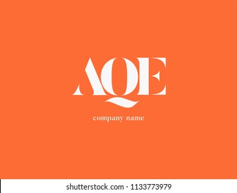 Letters AQE Joint logo icon vector element.