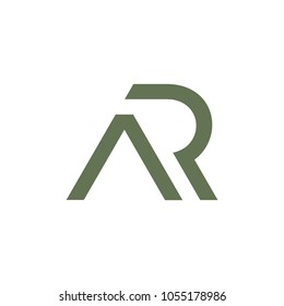 letters ar geometric design logo