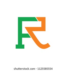 letters ar linked design logo vector