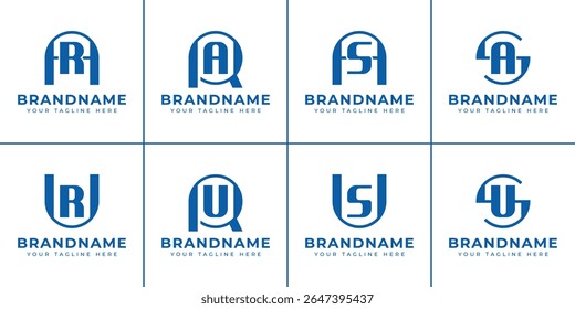 Letras AR RA AS SA UR RU US SU Logo Monogram (Monograma do logotipo AR RA AS SA UR RU US SU)