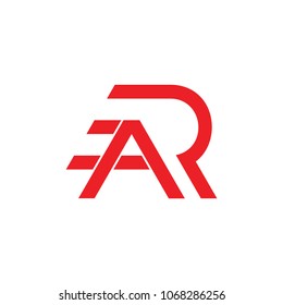 letters ar run design logo vector