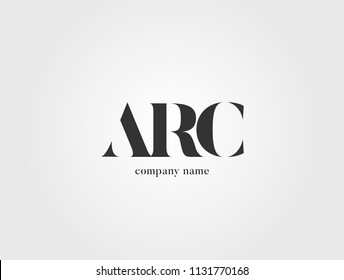 Letters ARC, A R C Logo Icon With Business Card Vector Template.
