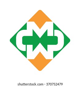 letters with arrow logo vector.