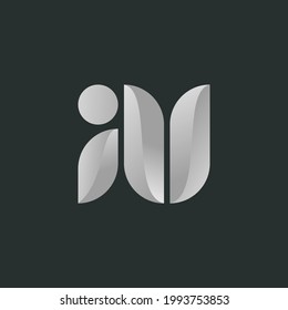 
Letters AU or UA logo monogram, elegant logo combination two letters A and U or U and A initials, minimal style AU or UA identity mark