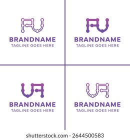 Letters AU and UA Technology Logo, symbolize progress, innovation, and digital excellence