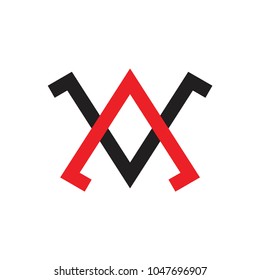 letters av arrows design logo vector