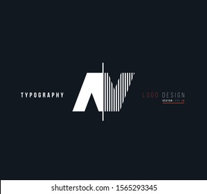Letters A&V Joint logo icon vector for business card and corporate identity.
