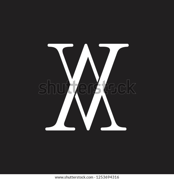 Letters Av Linked Flat Logo Stock Vector (Royalty Free) 1253694316