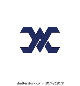 letters av linked lines logo vector