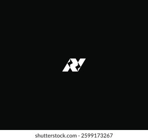 Letters AV or N or Z Thunder bolt logo design with black background. 