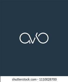 Letters AVO logo icon vector element.