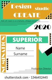 letters, awards, template