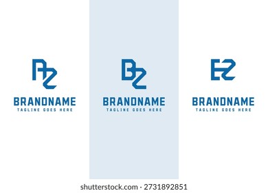 Buchstaben AZ BZ EZ Monogram Logo, für ZA BZ EZ Initialen
