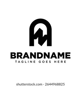 Letters AN or AZ Monogram Logo, suitable for any brand with AN NA AZ ZA initials