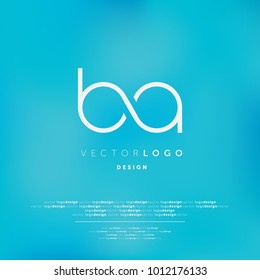 Letters B A, B & A joint logo icon vector template.