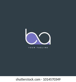 Letters B A, B &A joint logo icon vector template.