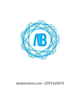 Buchstaben A B, AB Gemeinsames Logo Symbol mit Visitenkartenvektor-Vorlage