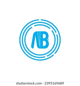 Letras A B, icono del logotipo conjunto AB con plantilla vectorial de tarjeta de visita