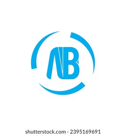 Letters A B, AB joint logo icon with business card vector template