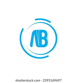 Letters A B, AB joint logo icon with business card vector template