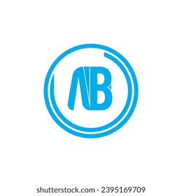 Buchstaben A B, AB Gemeinsames Logo Symbol mit Visitenkartenvektor-Vorlage