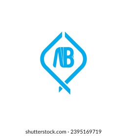 Letters A B, AB joint logo icon with business card vector template