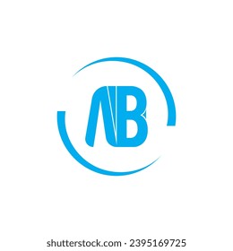 Letters A B, AB joint logo icon with business card vector template