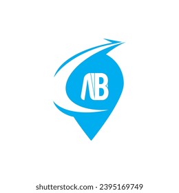 Letras A B, icono del logotipo conjunto AB con plantilla vectorial de tarjeta de visita