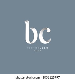 Letters B C joint logo icon vector element.