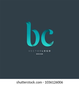 Letters B C joint logo icon vector element.