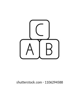 letters A B C outline icon. Element of simple education icon for mobile concept and web apps. Thin line letters A B C outline icon can be used for web and mobile on white background