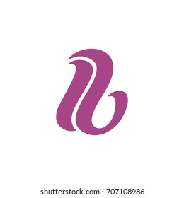 letters i b curves design logo vector