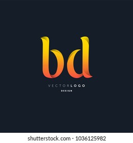 Letters B D joint logo icon vector element.
