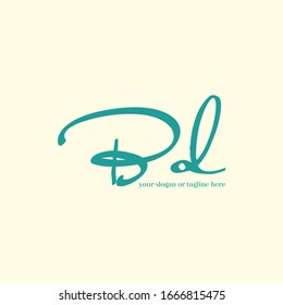 Letters B D joint logo icon vector element.