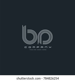 Letters B & D joint logo icon. Stroke letter vector element.